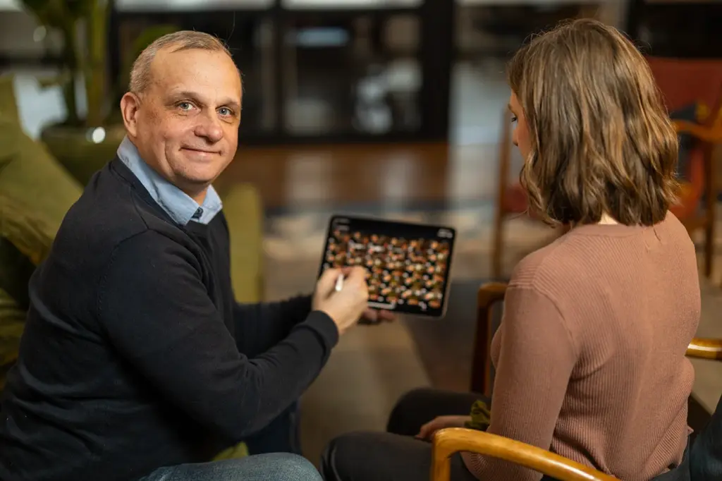 Auswahl der besten Fotos aus dem Mitarbeiterfotoshooting